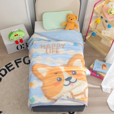 跨境新款5D数码浮雕儿童婴儿夏凉被薄被家纺儿童凉感丝夏被批发