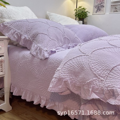 直条染色砂洗60支全棉巴厘纱高织密床单床盖夏被空调被三，四件套