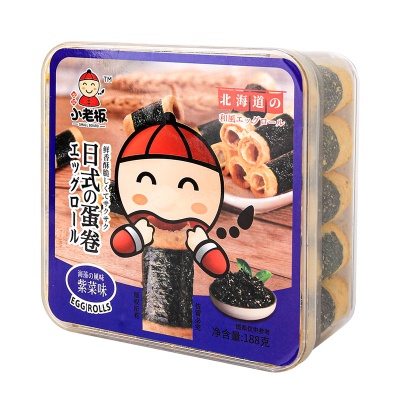 世纪小老板北海道日式蛋卷酥脆咸蛋黄188g鸡蛋卷饼干奶酥用蛋卷