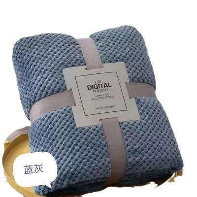 沙发礼品空调毯菠萝格毛毯加厚纯色法兰绒盖毯午睡办公室毯子批发