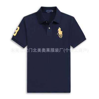 高品质版RL保罗大马标男士短袖polo衫纯棉翻领t恤男休闲马球衫