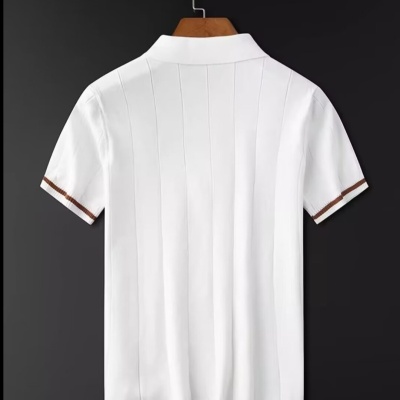 厂家直销翻领短袖polo衫男士潮牌夏季韩版潮流新款百搭针织半拉链