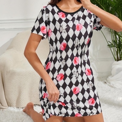 欧美女装新款跨境夏季碎花连衣裙欧美时尚女装印花连衣裙夏季休闲