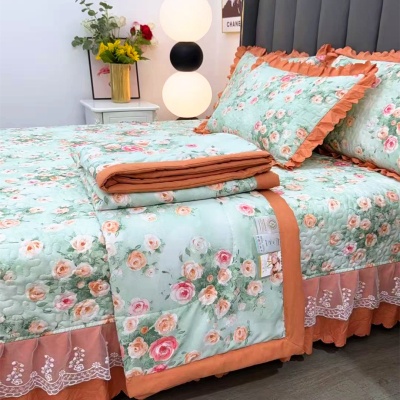 新款针织棉床盖款夏被四件套绗缝加棉亲肤空调被裸睡夏凉被批发