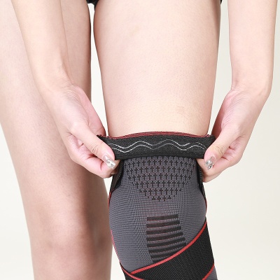 厂家户外骑行健身跑步男女透气阻滑尼龙针织加压运动护膝绑带护膝