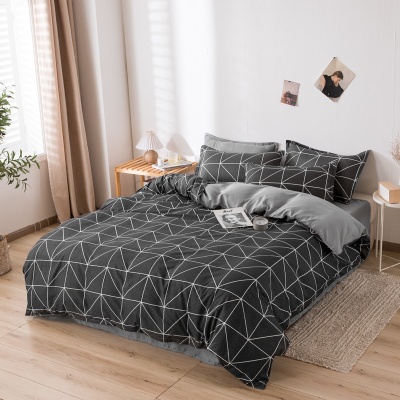 简约床单四季通用床上用品四件套非全棉纯棉被套学生宿舍三件套4