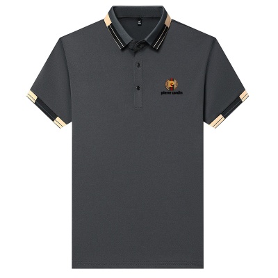 短袖T恤透气polo衫男2025夏季新款商务休闲纯色百搭简约男士t恤