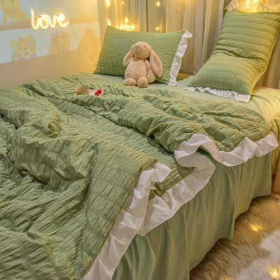 公主风夏凉被床裙款夏被四件套学生宿舍单人薄被子空调被三件套厂