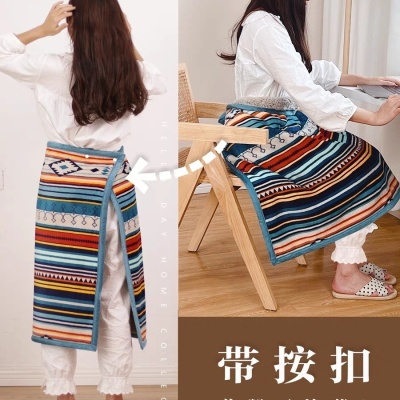 小号毛毯加厚冬季盖腿小毯子办公室空调膝盖毯小被子午休午睡保暖