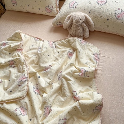 ins风A类夏季新款亲肤超柔针织棉夏被四件套床单夏凉被空调被床品