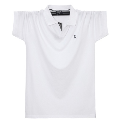 翻领短袖T恤 加肥大男装polo衫简约中青年爸爸2371大码胖子t恤7XL