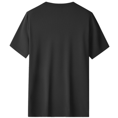 冰丝短袖男士夏季超薄大码男装透气网眼圆领男t恤速干半袖体恤506