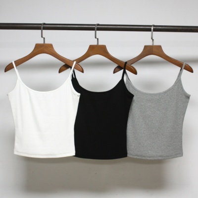 凡家原创三色螺纹吊带棉质亲肤版型正B搭修身小背心吊带