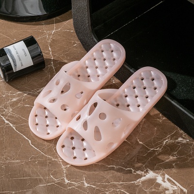 浴室防滑拖鞋男女款夏季家居室内按摩底静音镂空厕所漏水洗澡凉鞋