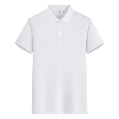 全涤纯色短袖T恤翻领广告衫短袖印绣字 LOGO纯色现货工作服POLO衫