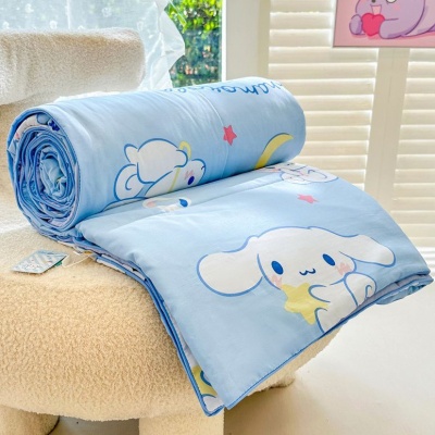 可爱玉桂狗夏被四件套夏季A类水洗棉空调被子三丽鸥夏凉被可机洗