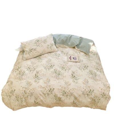 ins小碎花60全棉四件套纯棉学生宿舍三件套单人床单款被罩床笠款