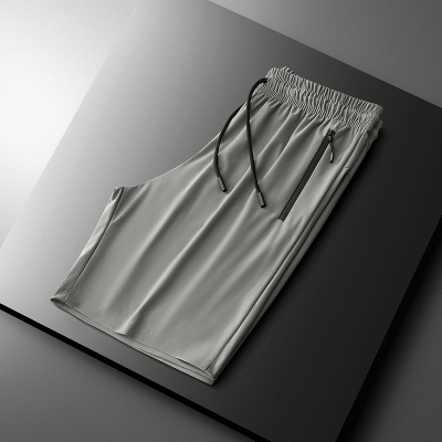 夏季休闲运动大码七分裤男士短裤速干沙滩裤男冰丝裤子宽松五分裤