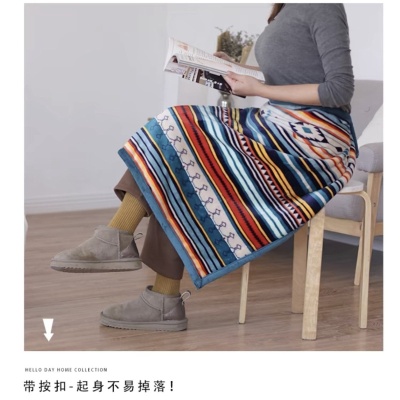 小号毛毯加厚冬季盖腿小毯子办公室空调膝盖毯小被子午休午睡保暖