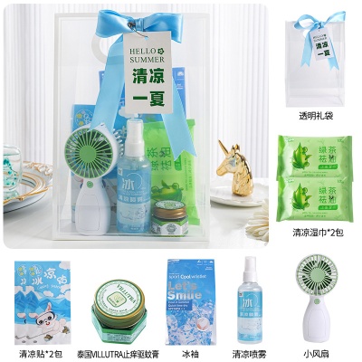 夏日防暑降温包套装礼品公司送员工福利夏季清凉礼包护士节伴手礼
