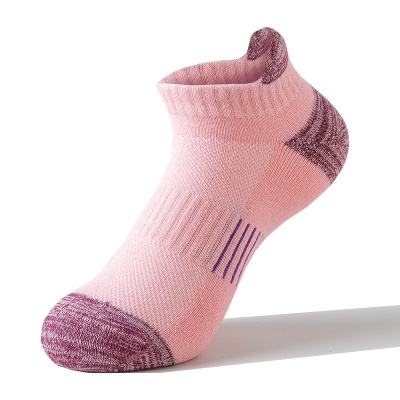亚马逊短筒加厚羽毛球运动袜毛巾底透气跑步专业户外女袜子批发