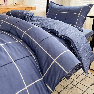 批发全棉学生宿舍三件套学校采购企业购置单人床被套床单床上用品