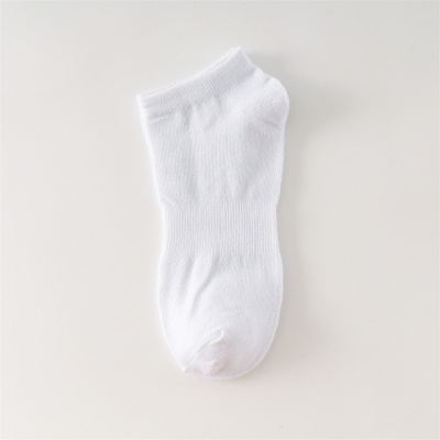白色袜子情侣中筒户外篮球高筒弹力休闲短筒船袜纯色学院风ins潮