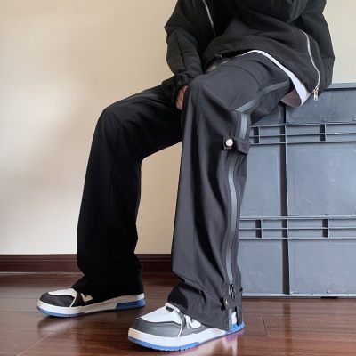 美式机能工装冲锋裤男春秋2024新款潮牌运动高街直筒潮流休闲裤男