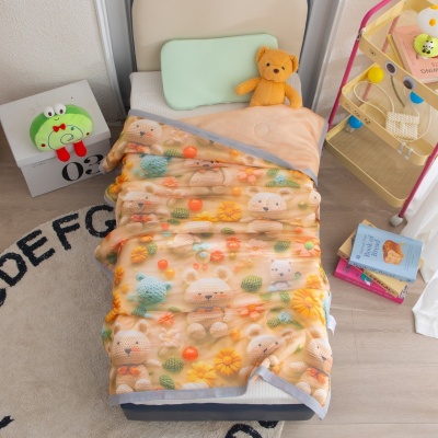 跨境新款5D数码浮雕儿童婴儿夏凉被薄被家纺儿童凉感丝夏被批发