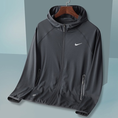 一件代发 品牌衣男士夏季2025新款冰丝透气白色户外运动钓鱼服外