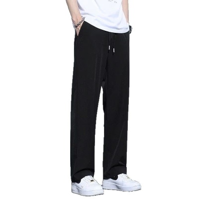 冰丝休闲卫裤子男夏季薄款直筒长裤宽松运动速干男士休闲裤夏天