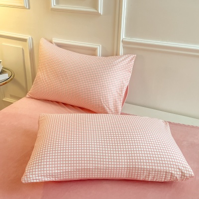 冬季牛奶绒四件套批发日式水洗棉床单被套加厚珊瑚绒床上用品南通