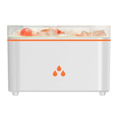 新款七彩盐灯香薰机喜马拉雅水晶岩石氛围灯火焰精油扩香味加湿器