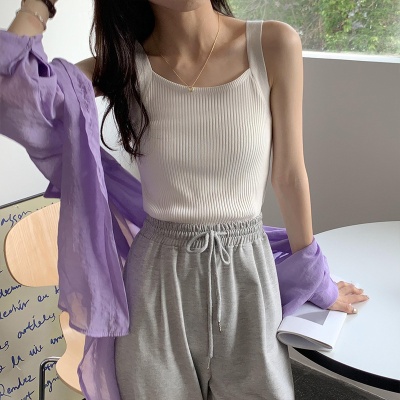 吊带小背心内搭女2024年夏季新款女装修身无袖打底衫针织上衣外穿