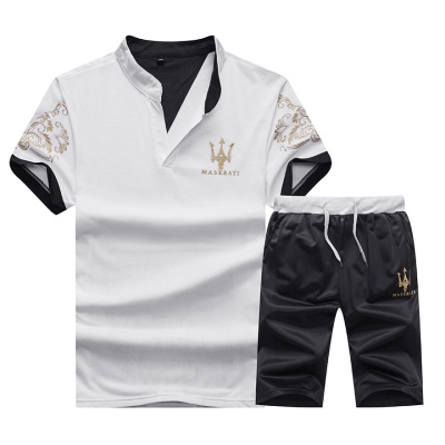 男士短袖t恤韩版潮流男装半袖T体恤休闲帅气搭配一套衣服夏季套装