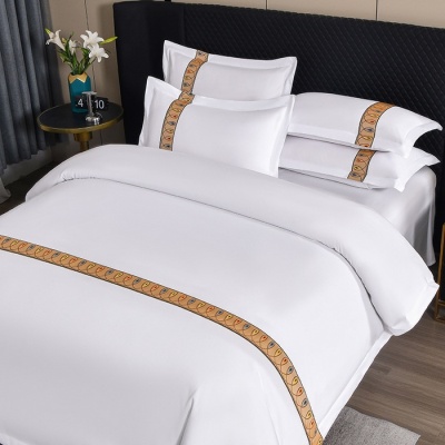 120克加密织带款酒店床上用品被套床单1.5m1.8米四件套批发代发