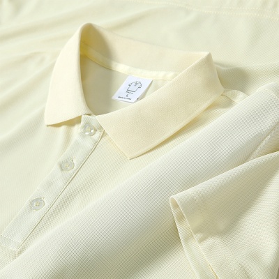 全涤纯色短袖T恤翻领广告衫短袖印绣字 LOGO纯色现货工作服POLO衫